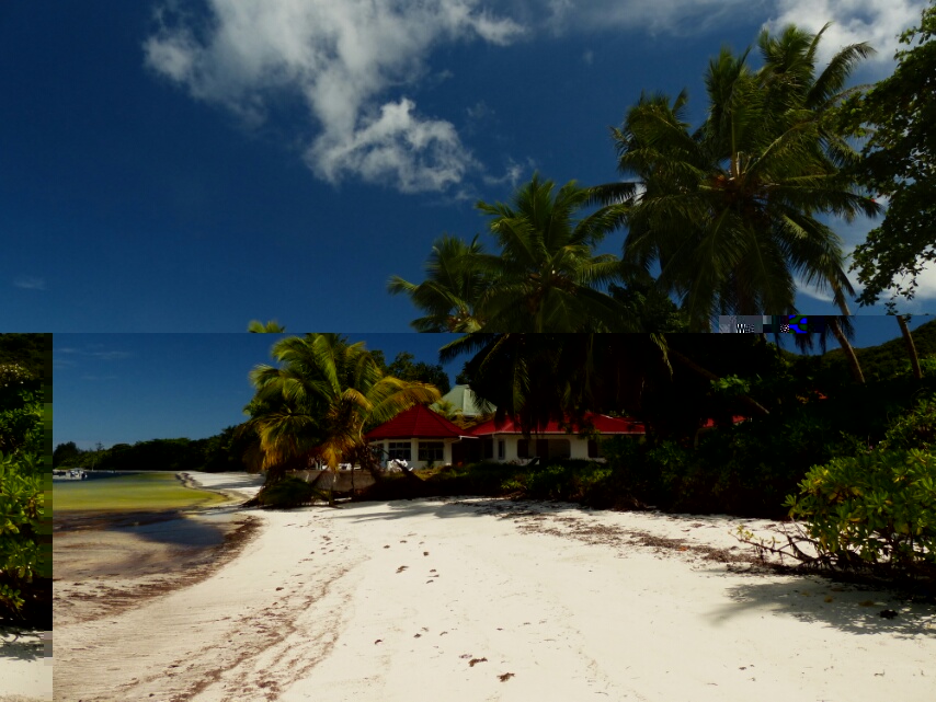 Im Raum ganz links wurden die Mahlzeiten mit Meerblick eingenommen.